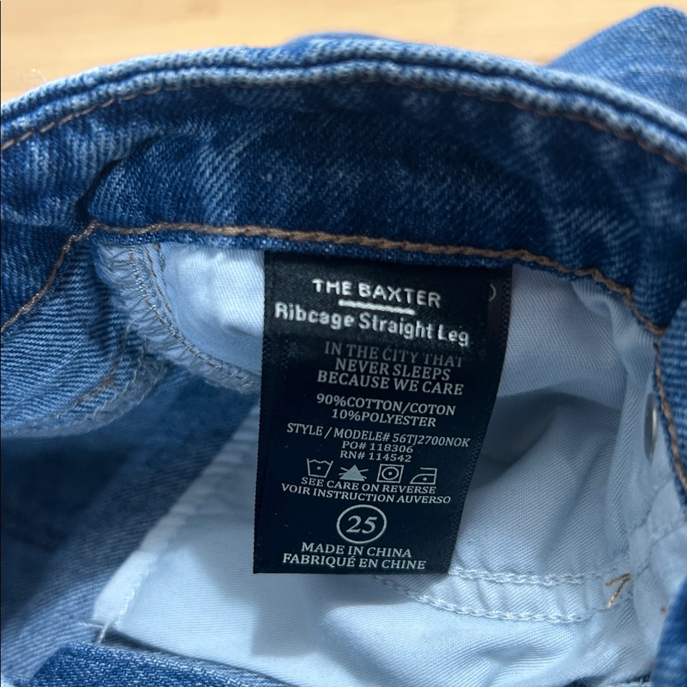 Blank NYC The Baxter Ribcage Straight Leg Denim Jeans size 25 - Picture 5 of 10